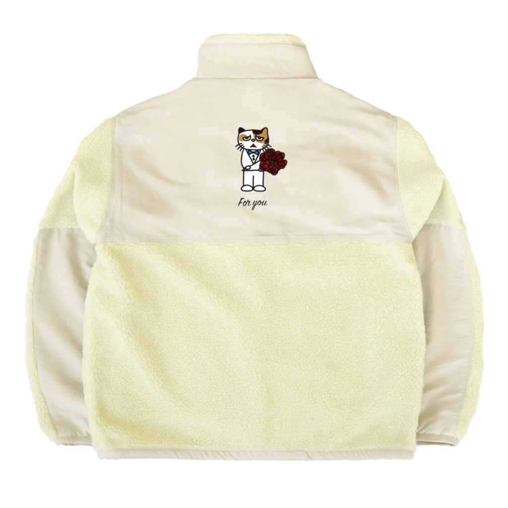 猫の雑貨屋の想いを伝える猫 Boa Fleece Jacket