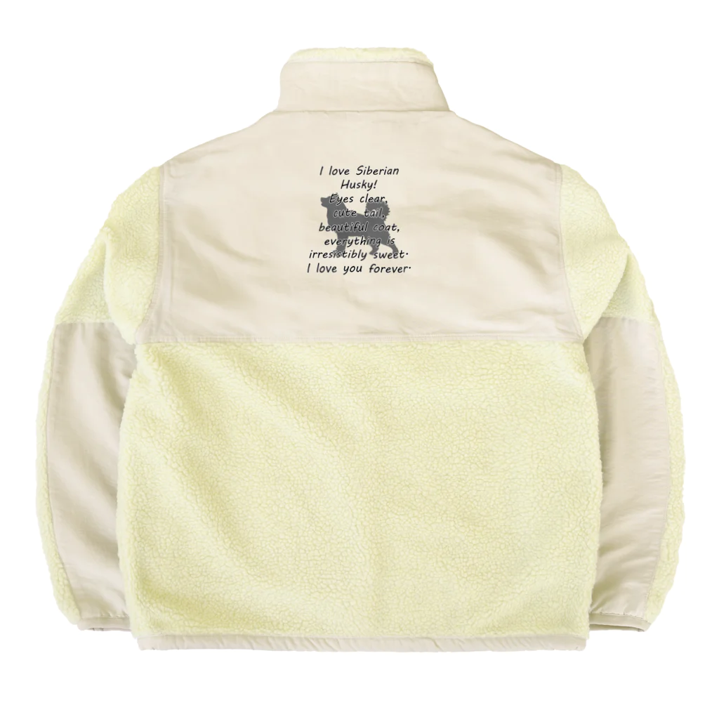 onehappinessのシベリアンハスキー Boa Fleece Jacket