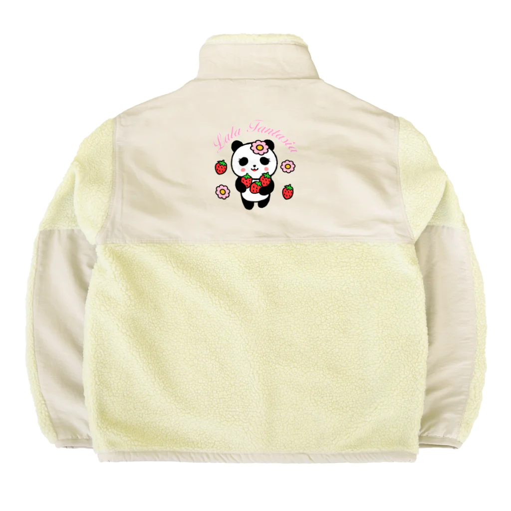 Lala Fantasia SUZURI StoreのLala Panda いちご Boa Fleece Jacket