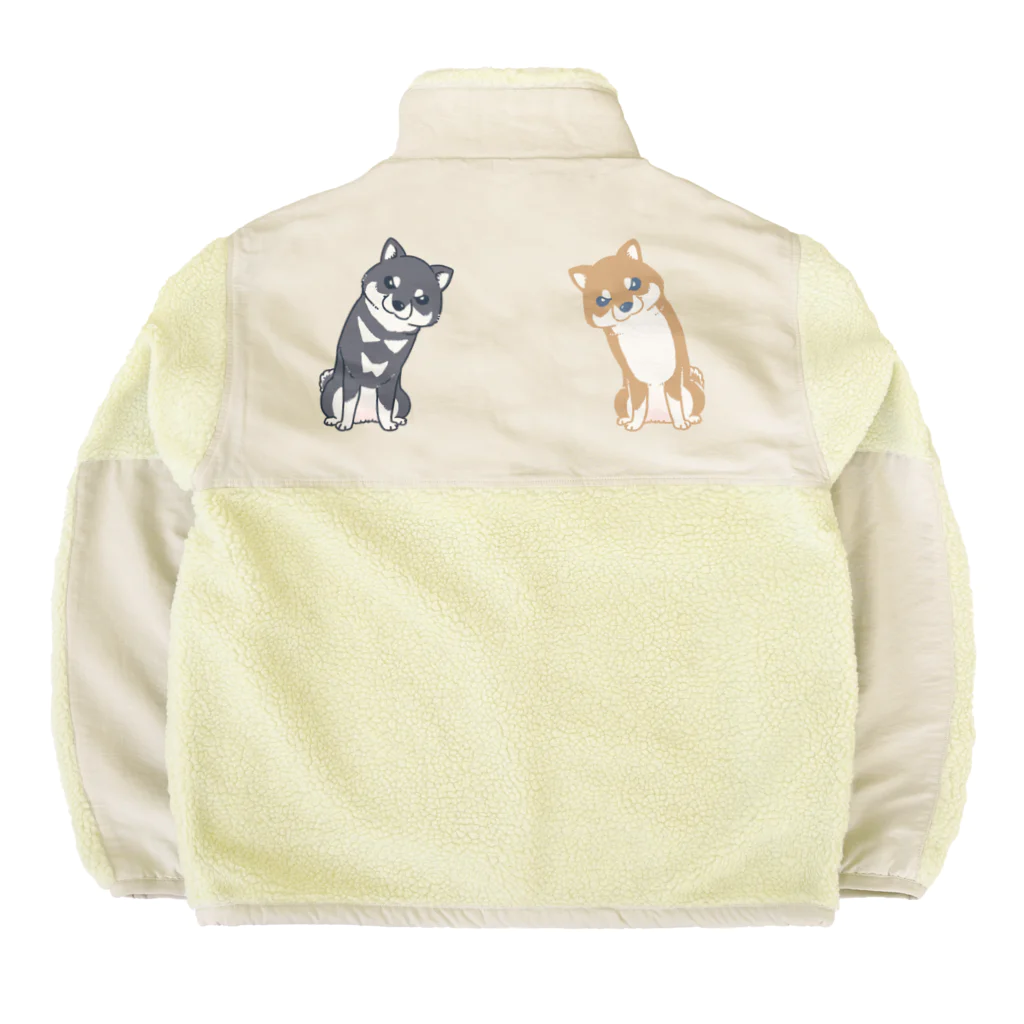 真希ナルセ（マキナル）のI LOVE MY DOG（赤柴・黒柴） Boa Fleece Jacket