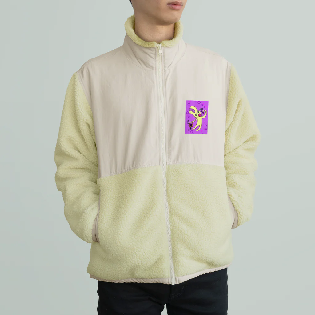 うさぎの白昼夢 Boa Fleece Jacket