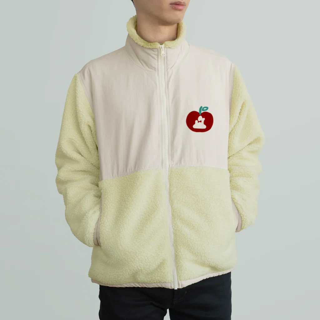 モナ子のレトロアオモリンゴ Boa Fleece Jacket