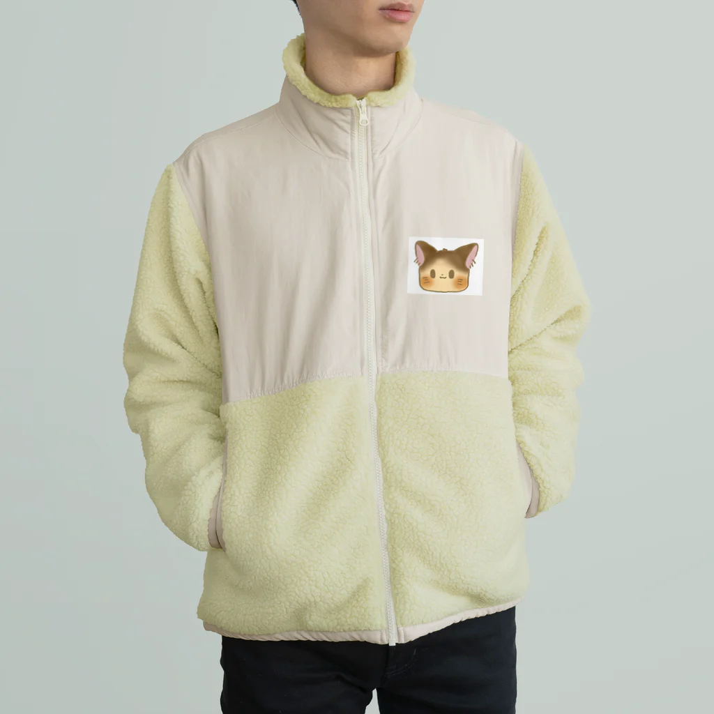 もみじのこんがり猫さん Boa Fleece Jacket