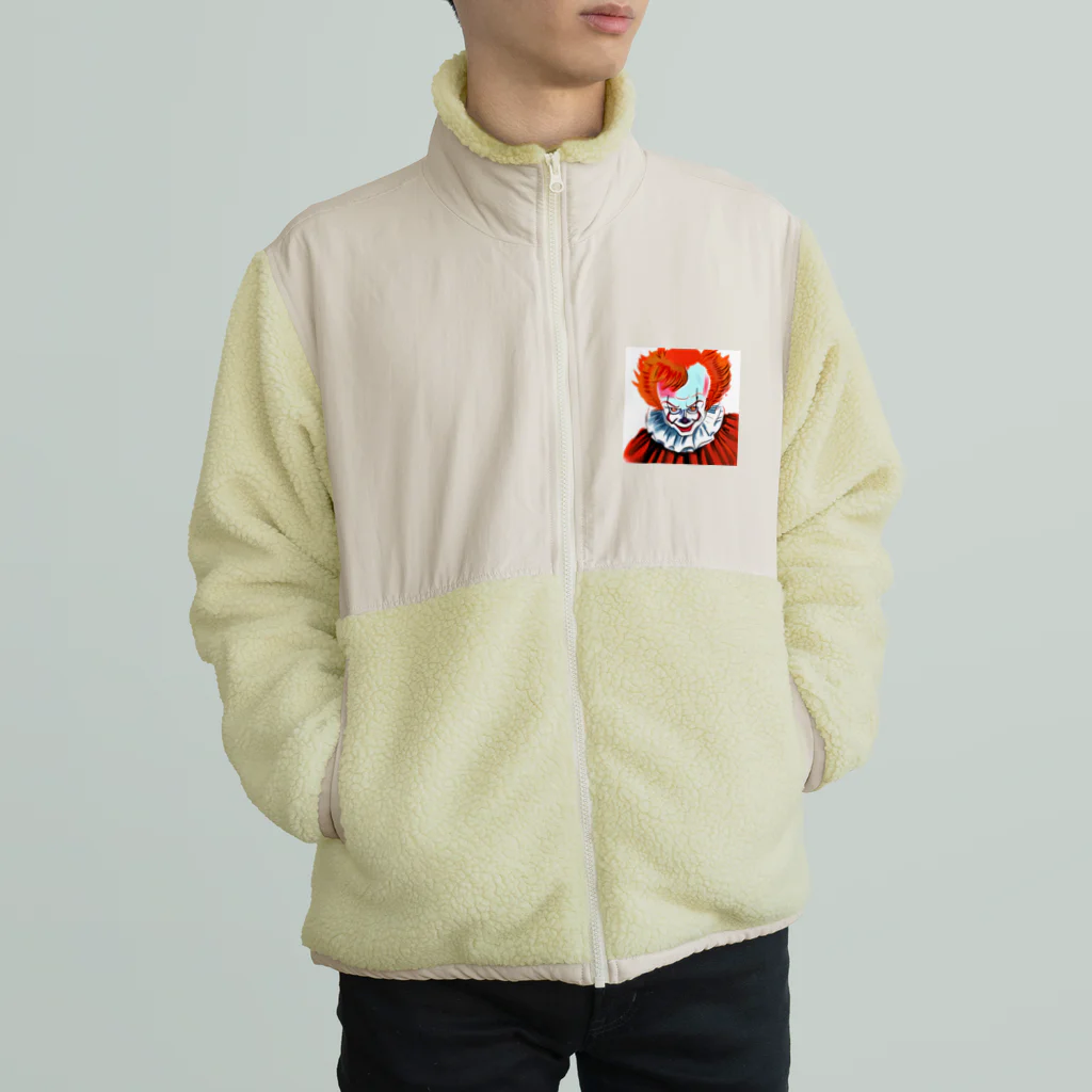 Okuizumoのピエロのイラストのグッズ Boa Fleece Jacket