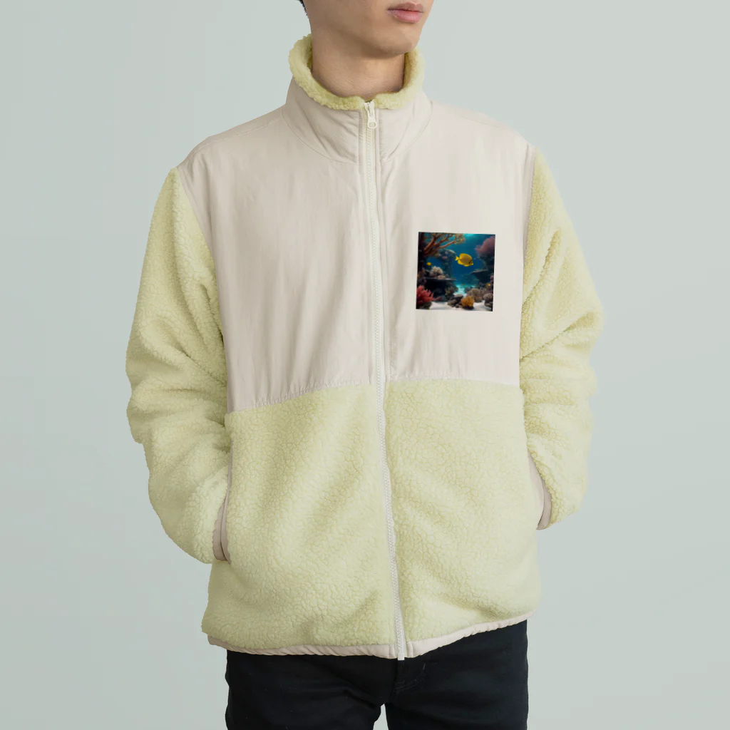 DapperMixの魚の楽園、海底の宝グッズ Boa Fleece Jacket