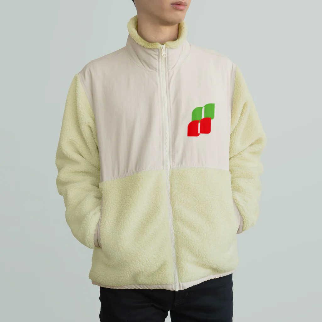 minimaltのミニマリズムデザインな気分　葉っぱ Boa Fleece Jacket