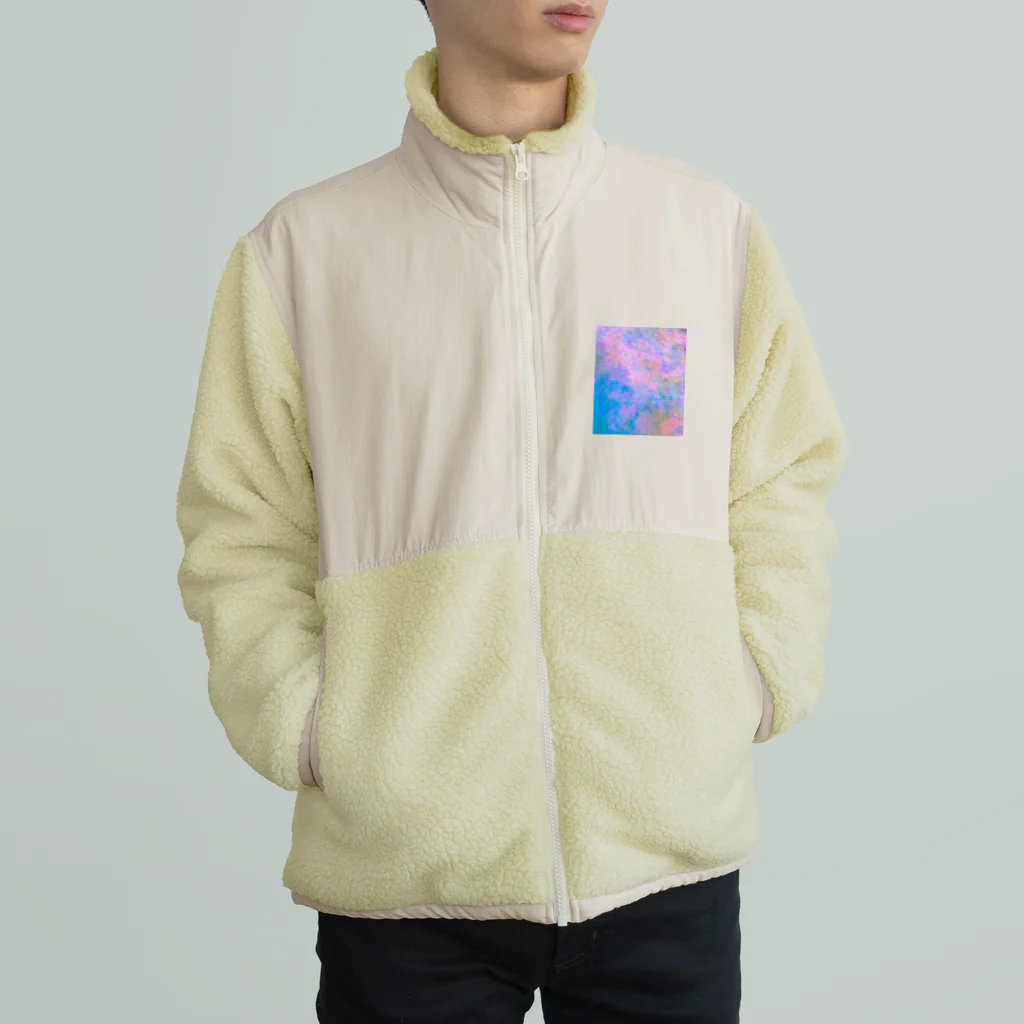 水草の春の空 Boa Fleece Jacket