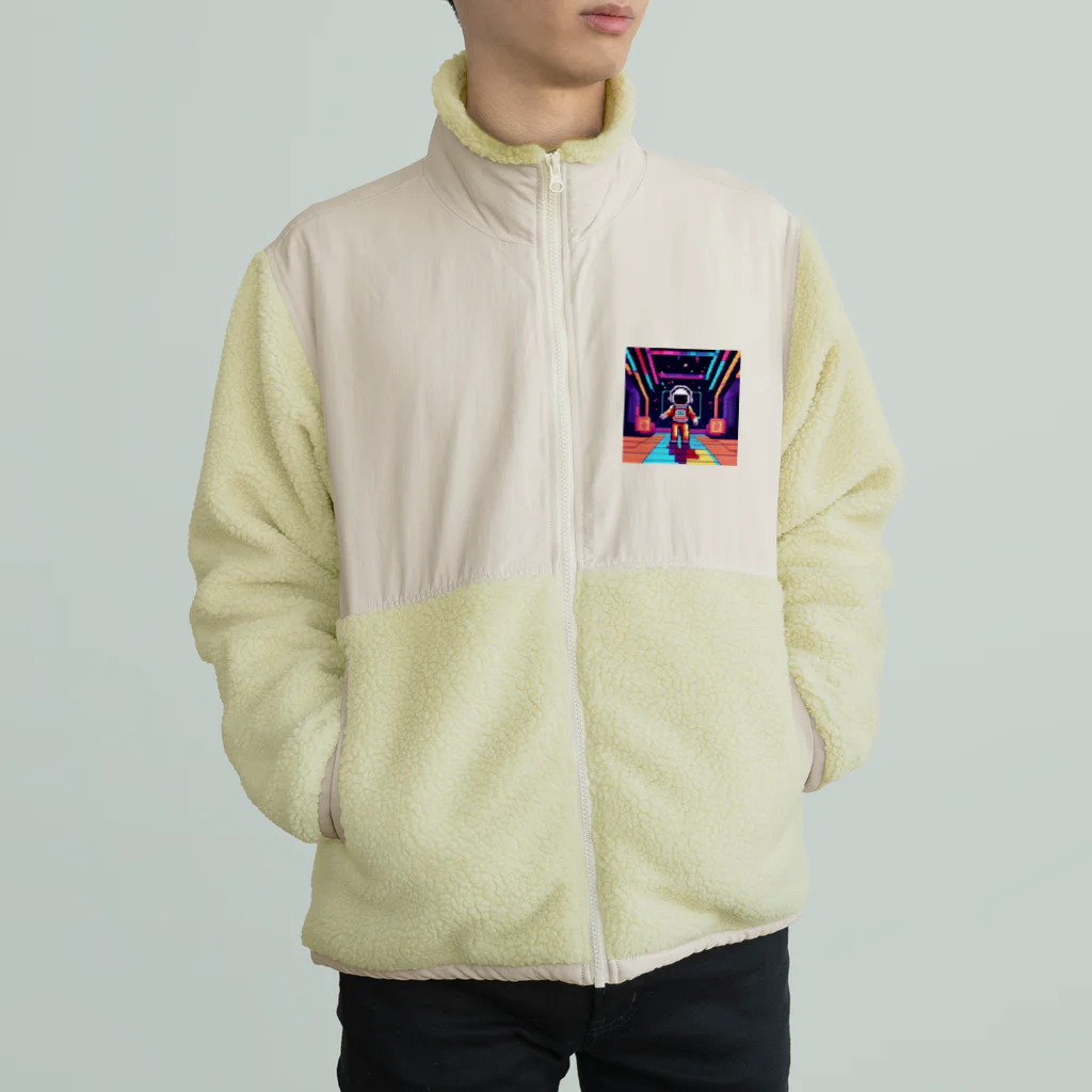 jsaofsjofaakoの宇宙船の中のダンスフロア Boa Fleece Jacket