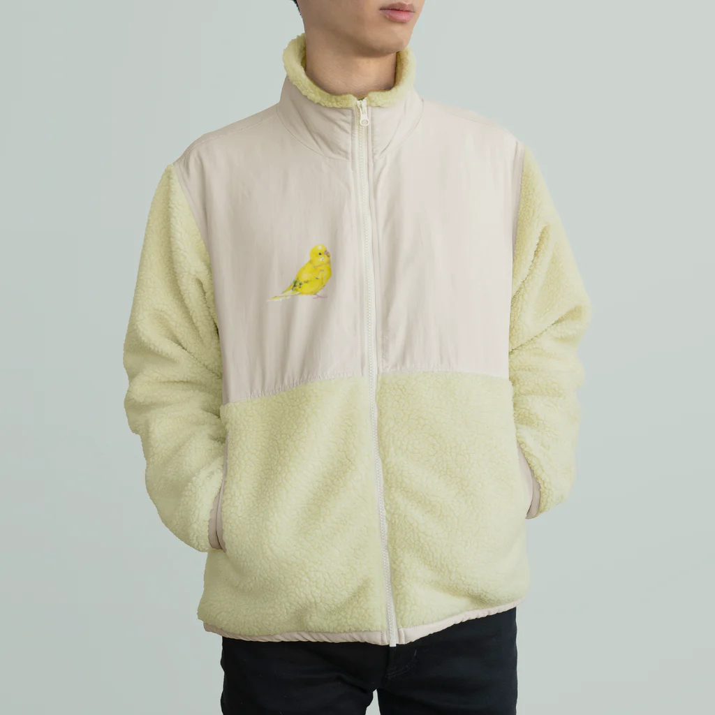 森図鑑の[森図鑑]セキセイインコ黄色 Boa Fleece Jacket