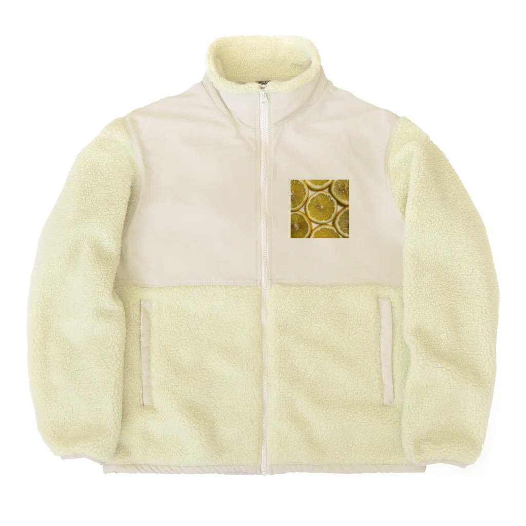 あゆのしおやきのレモンスライス Boa Fleece Jacket