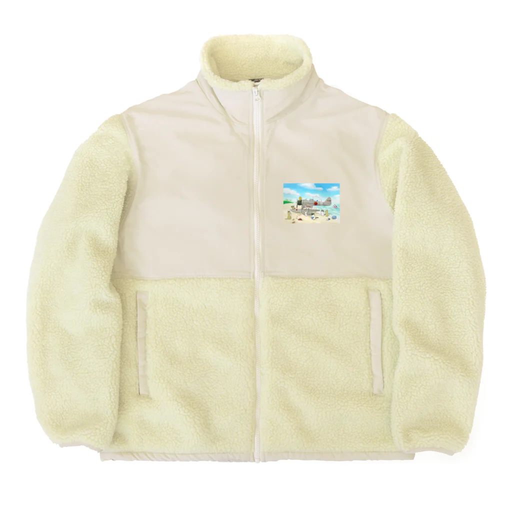 Kurobe-22のどうぶつさん Boa Fleece Jacket