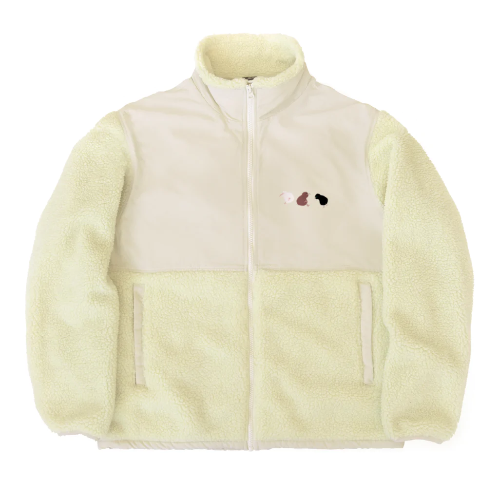 竹の3色キーウィ Boa Fleece Jacket