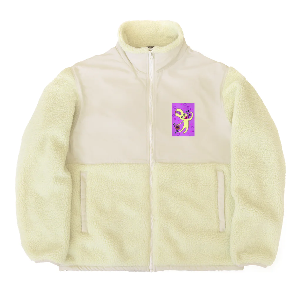 うさぎの白昼夢 Boa Fleece Jacket