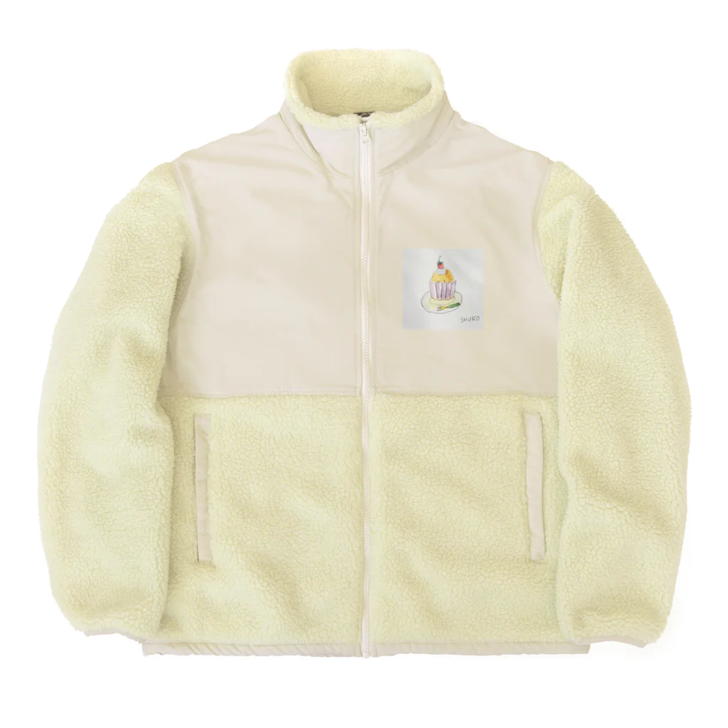 illustratorSHUKOのカップケーキ Boa Fleece Jacket