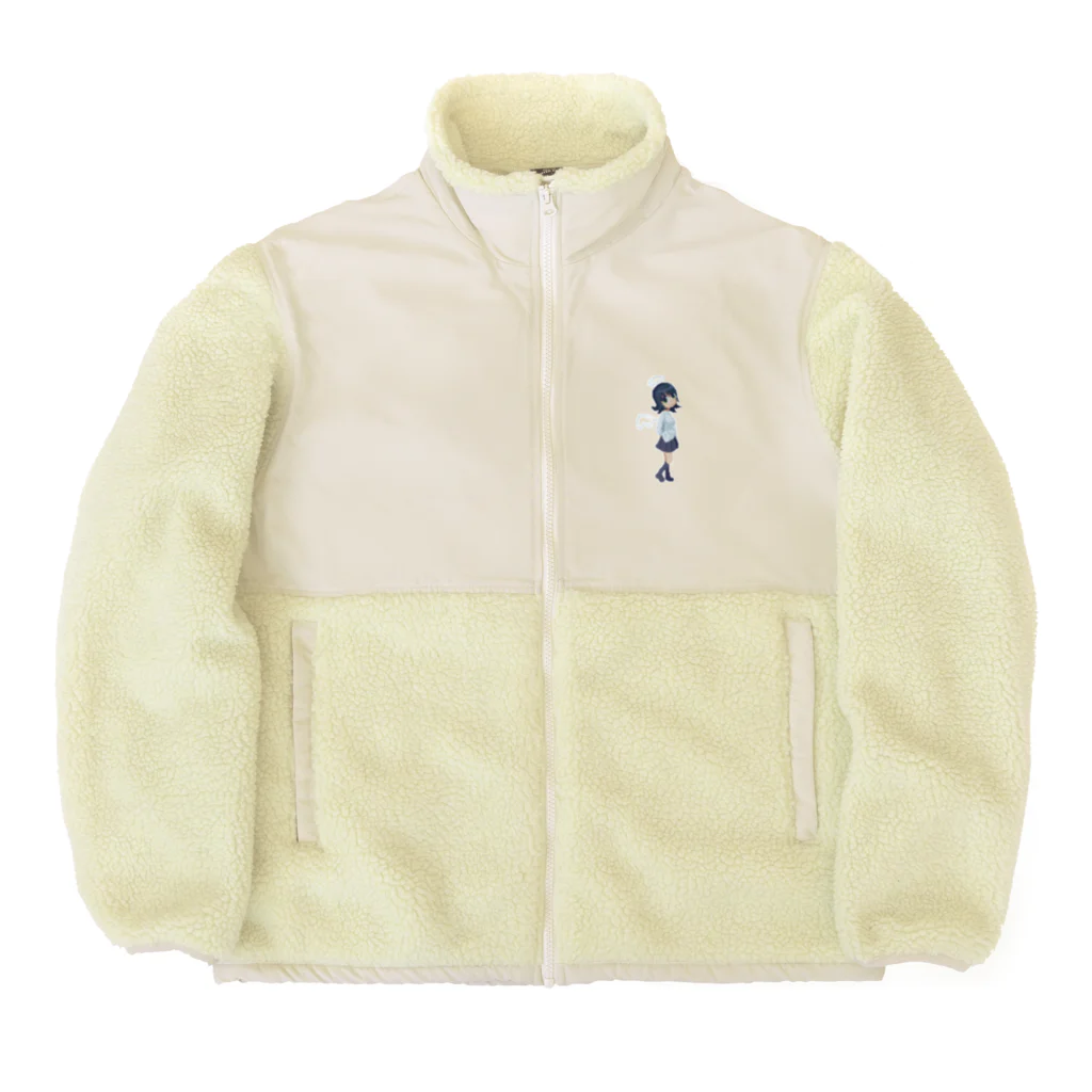 獅子のしっぽの既死系JK織江ちゃん Boa Fleece Jacket