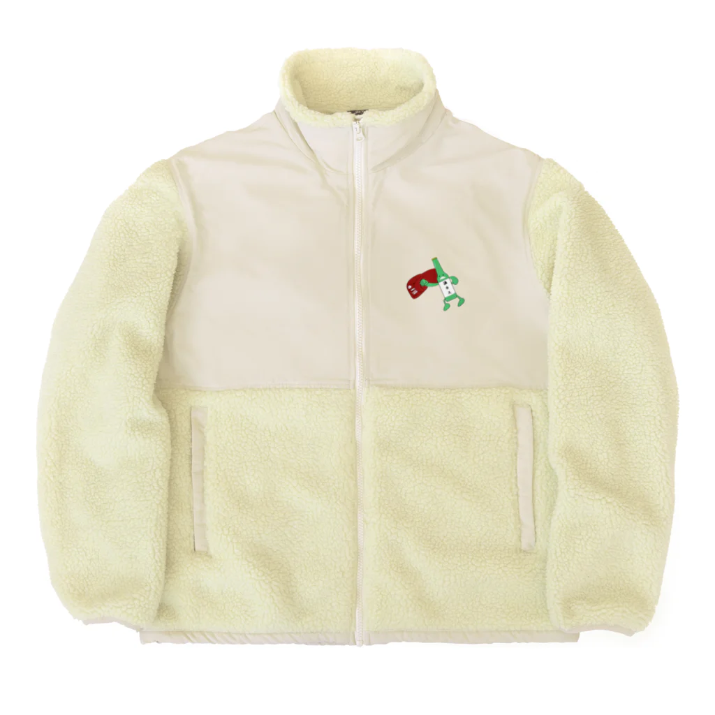 カミブクロの酒カスくん Boa Fleece Jacket