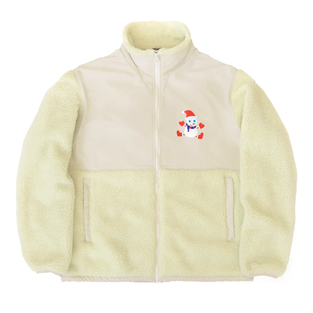 板絵師へしの雪だるまくん Boa Fleece Jacket