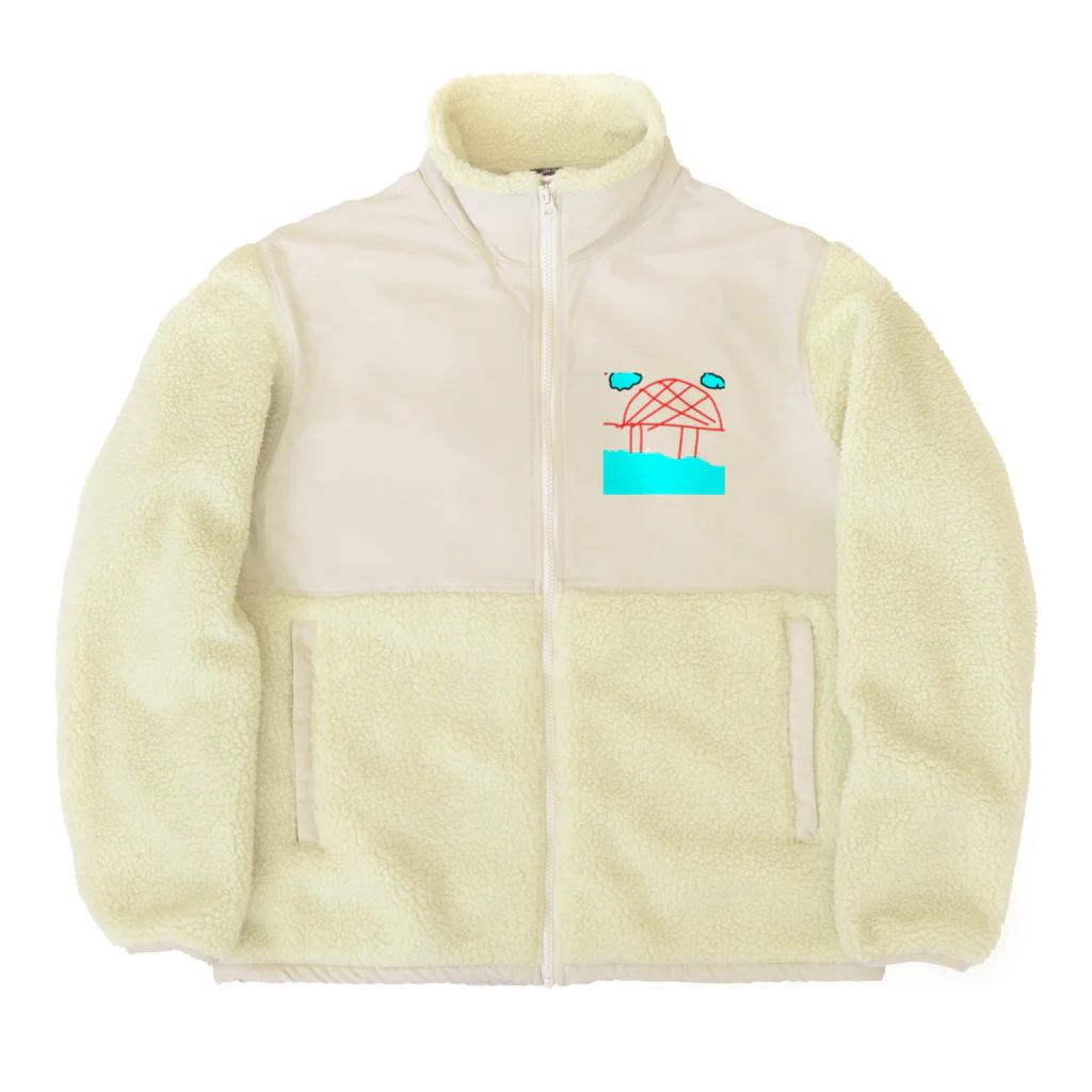 studioaoの赤い橋 Boa Fleece Jacket