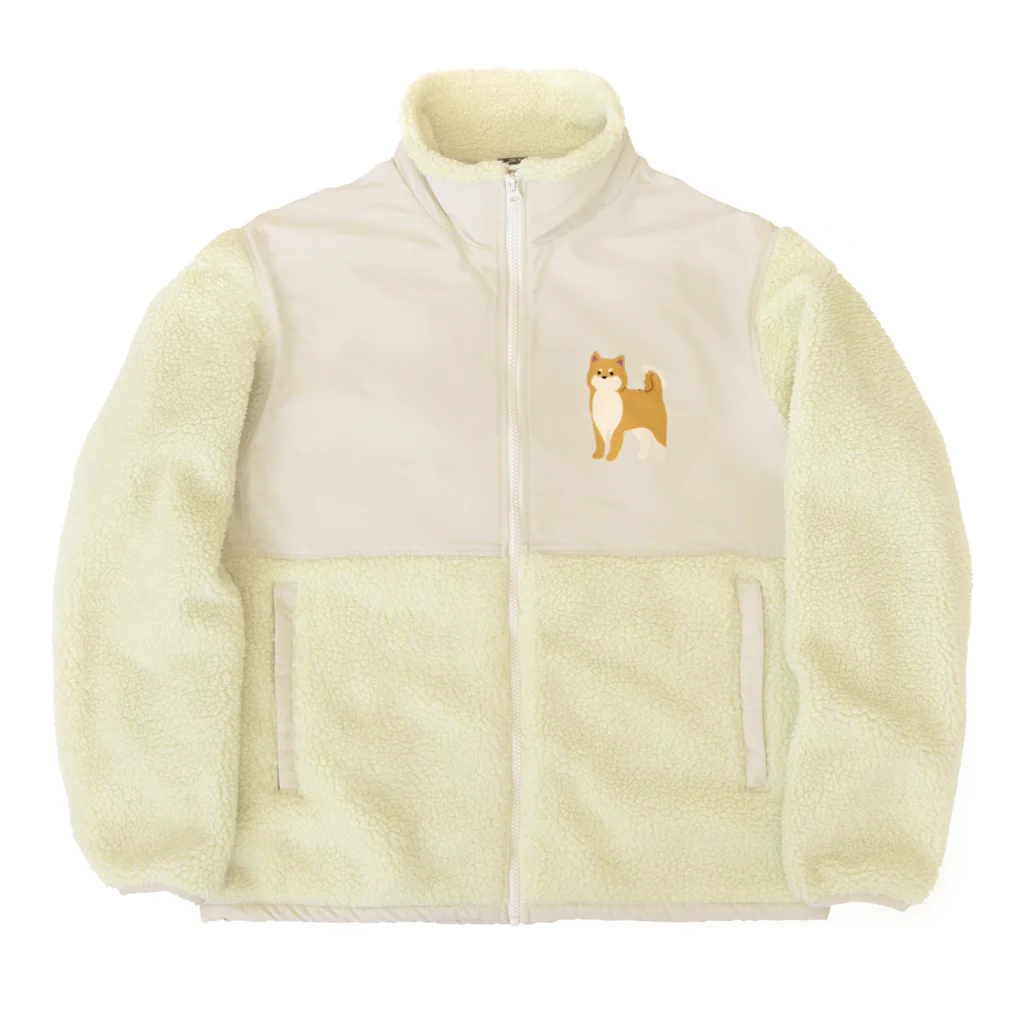 Kotetsu diary(SUZURI店)のゆるゆる柴犬 Boa Fleece Jacket