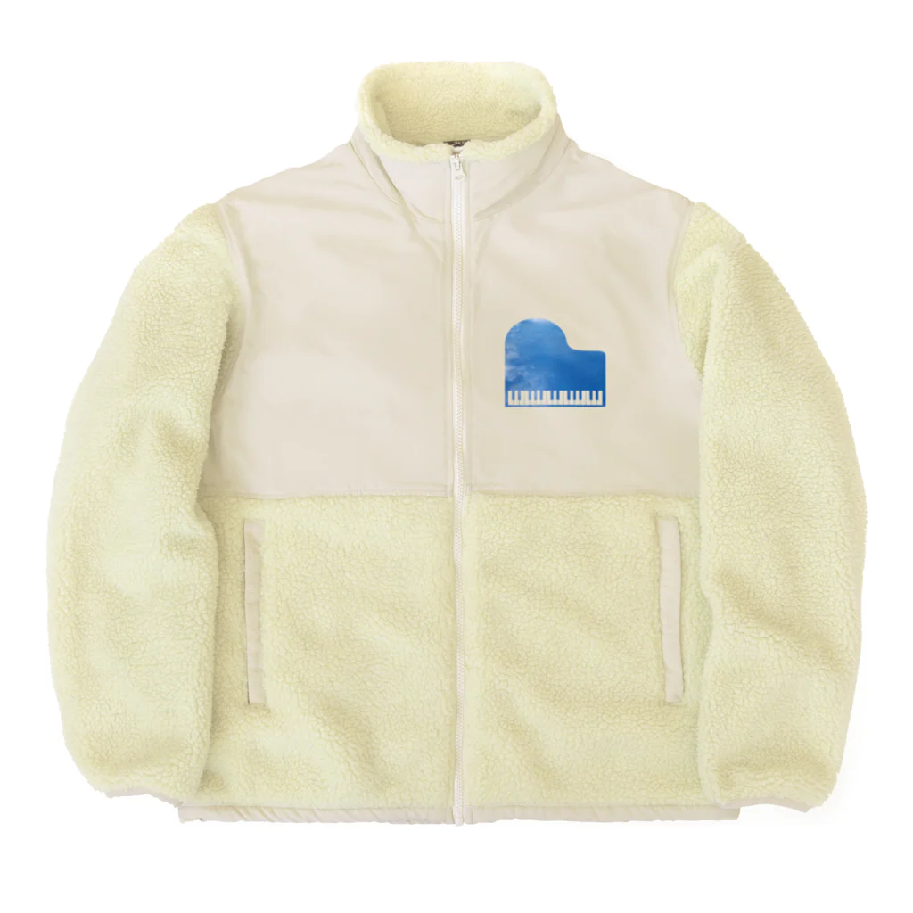 chicodeza by suzuriの青空ピアノ Boa Fleece Jacket