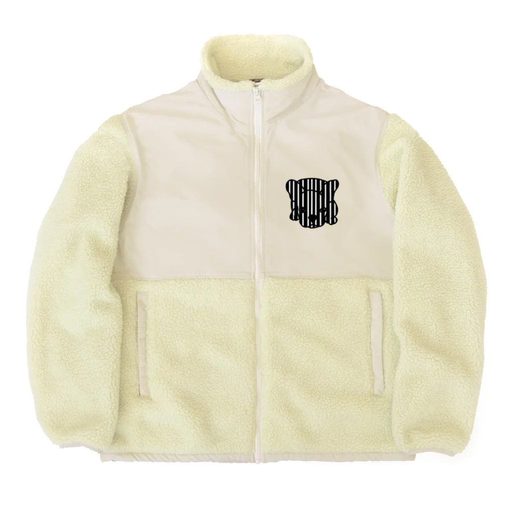 みつまめこshopのストライプ犬 Boa Fleece Jacket