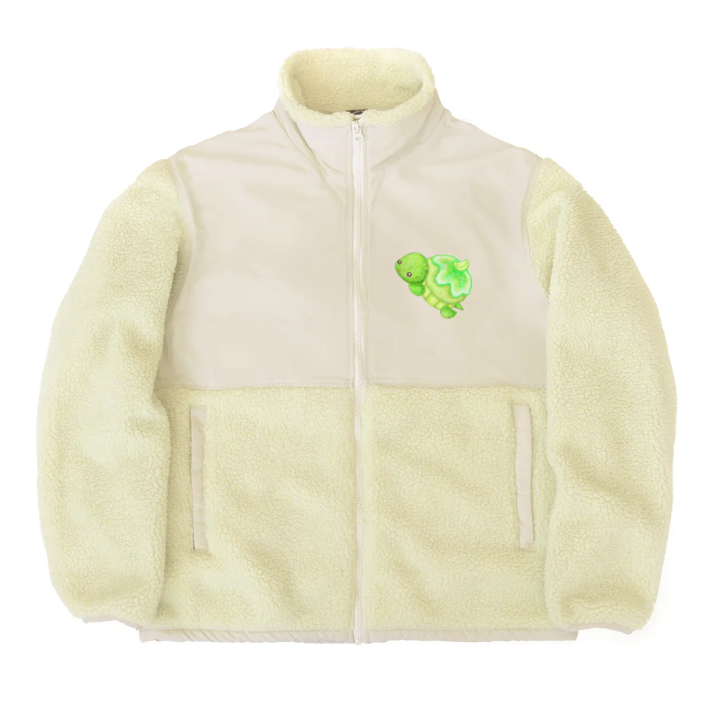 satoayaのアニマルカフェのシ―フードアニマル　カプケカメ Boa Fleece Jacket