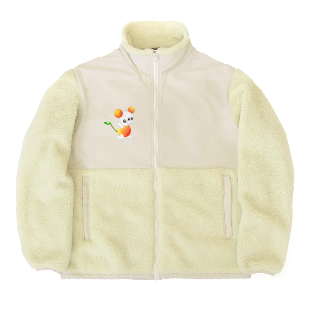 satoayaのアニマルカフェのフルーツアニマル　サクランボネズミ Boa Fleece Jacket