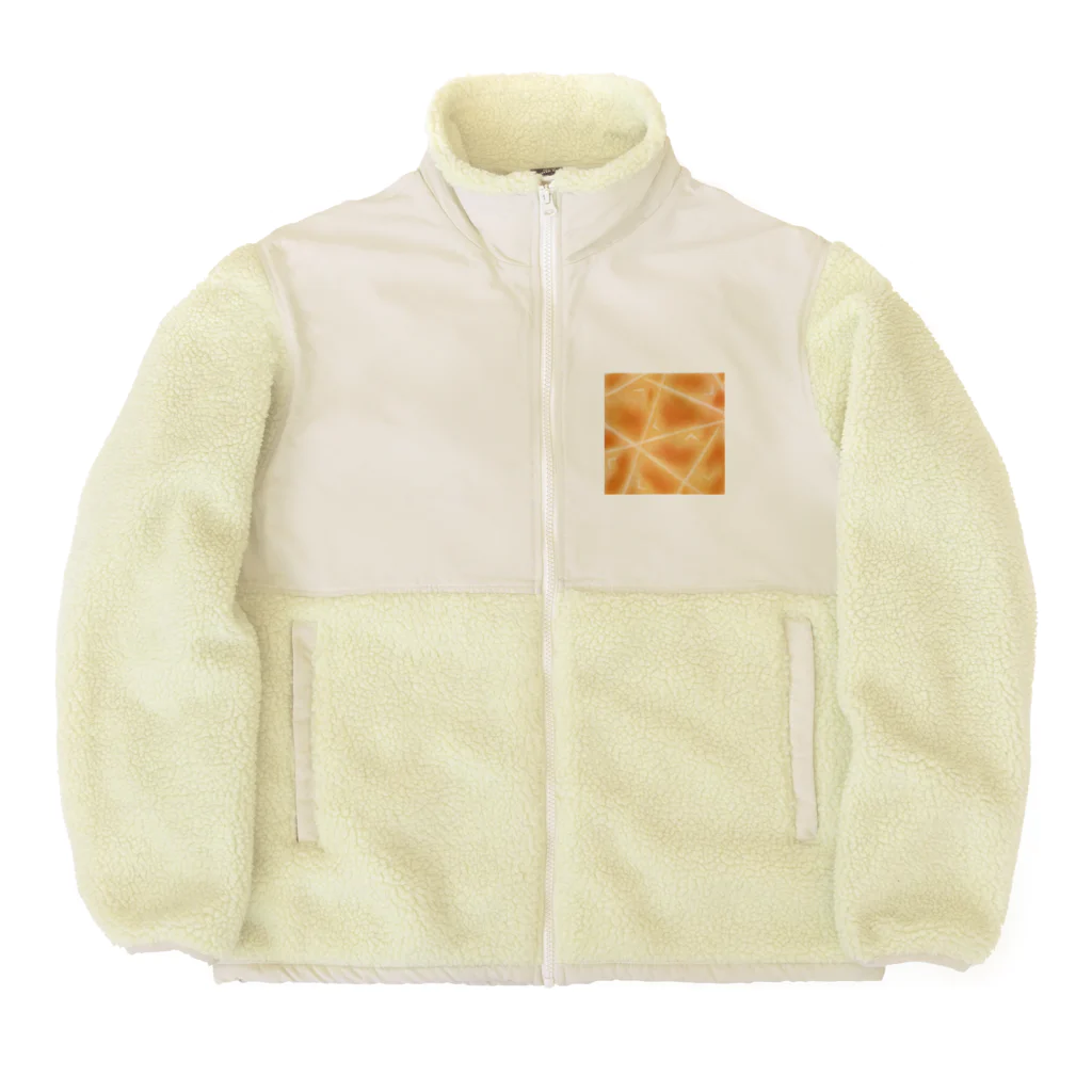 my pastel（いしはら　まさこ）のオレンジのタイル Boa Fleece Jacket