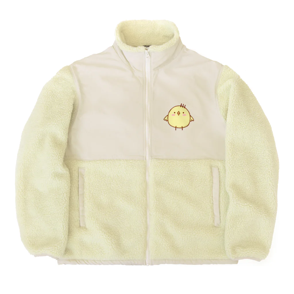 親鳥えぬのゆるいひよこ Boa Fleece Jacket