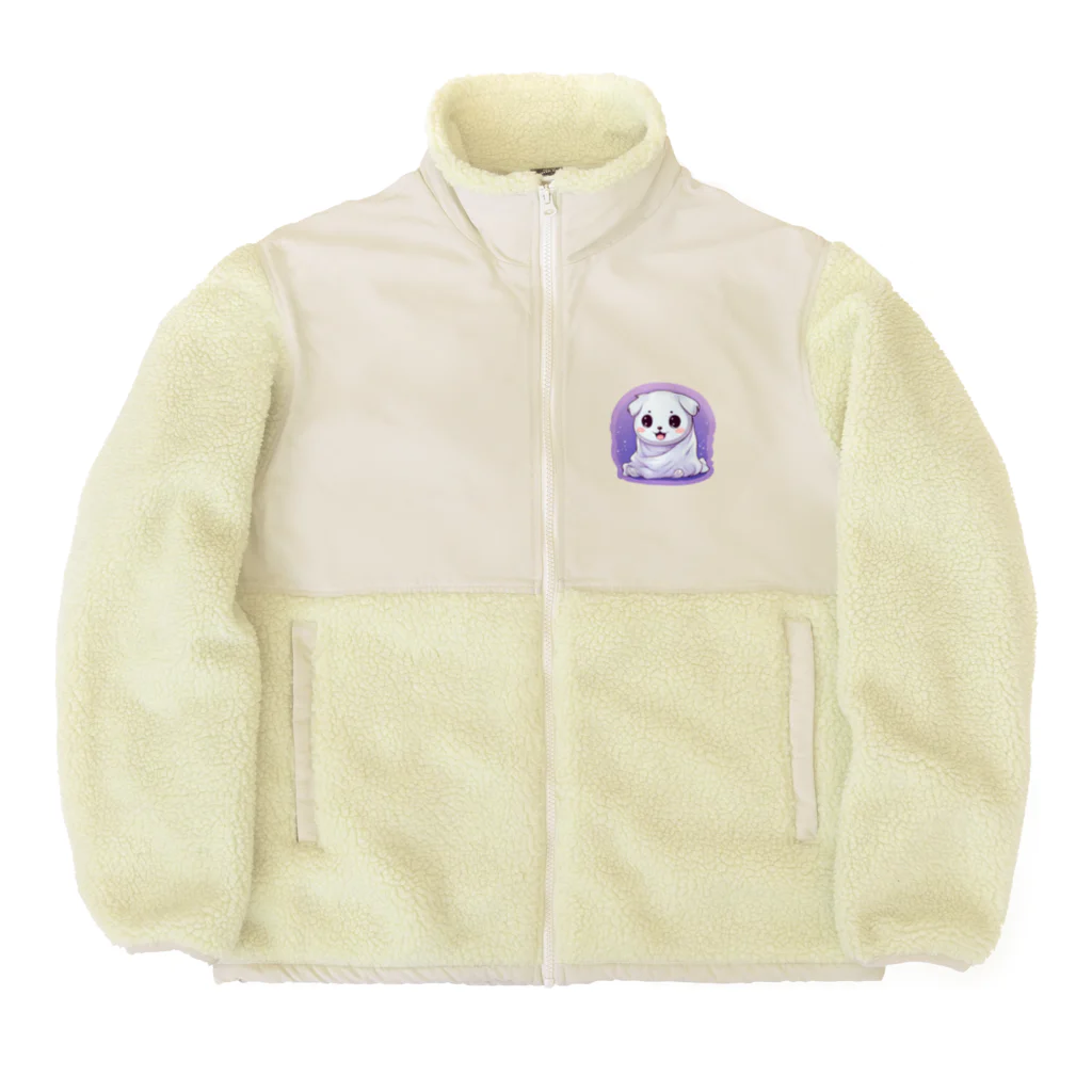 Vasetti_pressのオバケ子犬 Boa Fleece Jacket