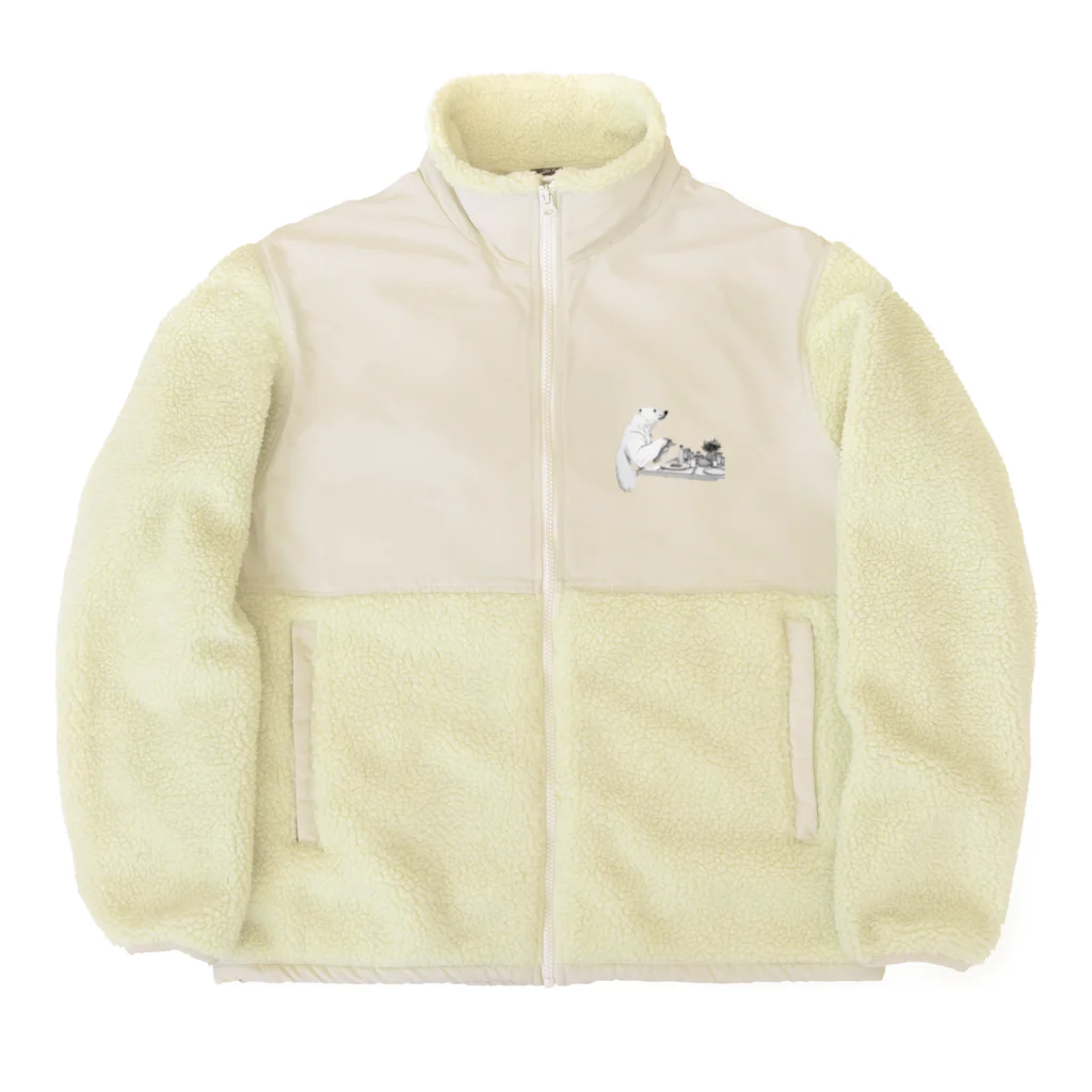 gemers_wayの白クマの晩餐 Boa Fleece Jacket