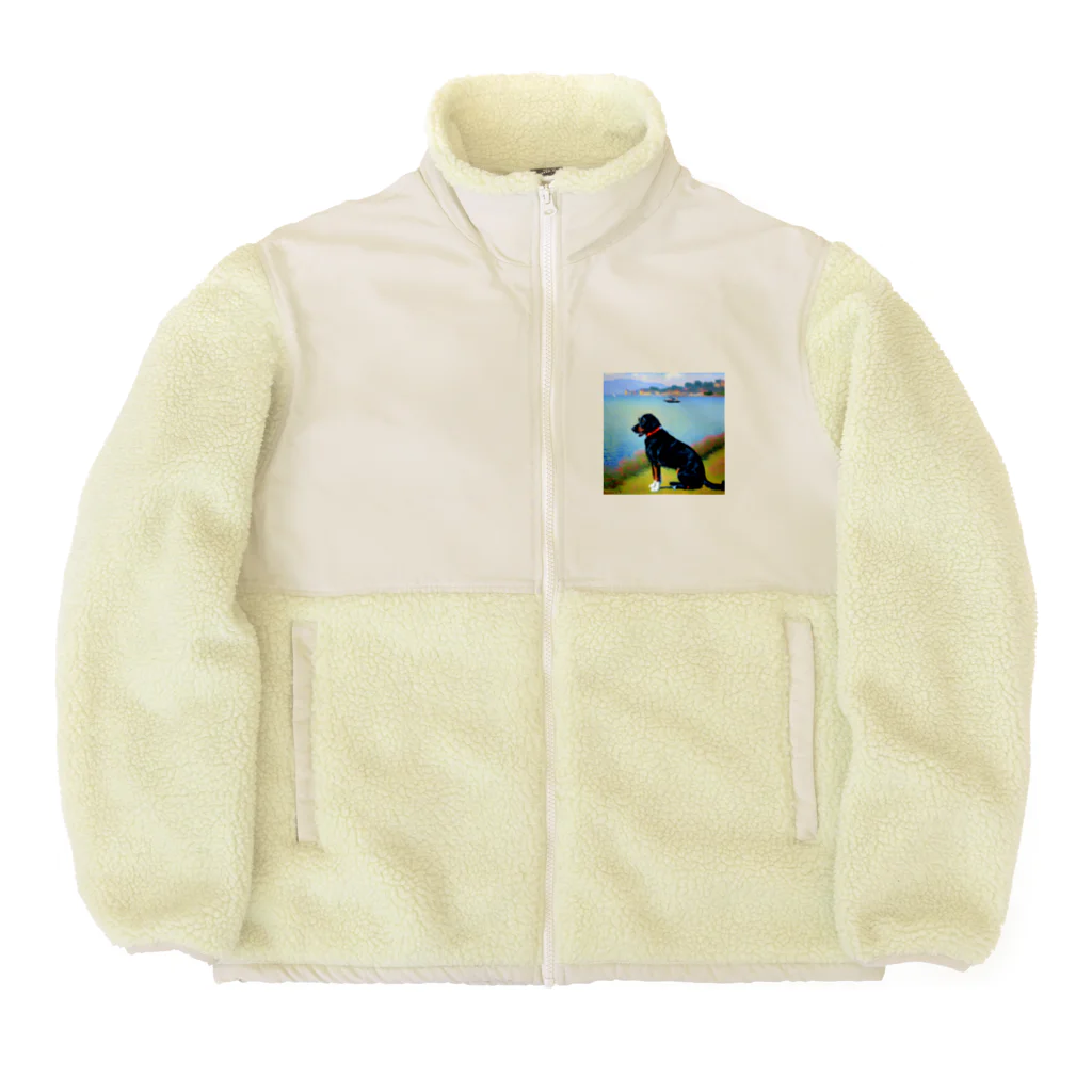 saroraのモネの犬 Boa Fleece Jacket