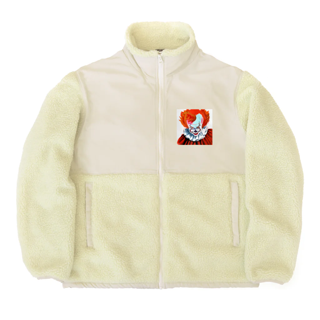 Okuizumoのピエロのイラストのグッズ Boa Fleece Jacket