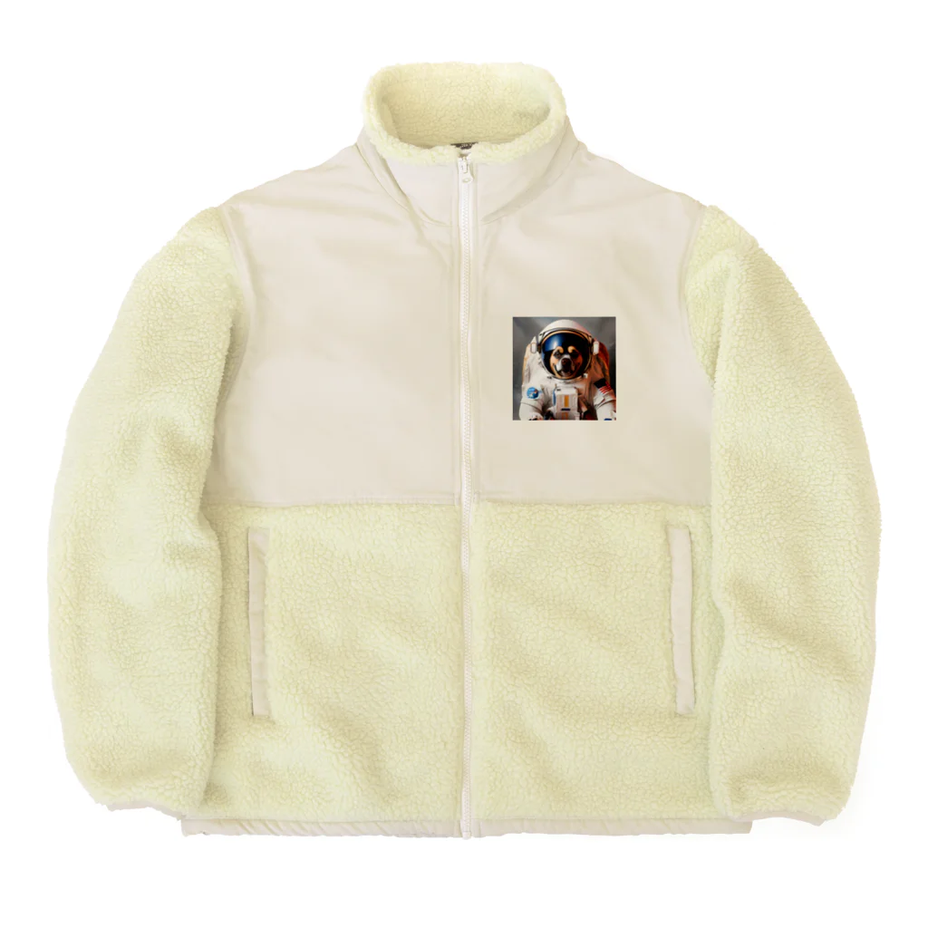 ✨そうのオリジナルグッズ✨の宇宙飛行士犬だワン！！ Boa Fleece Jacket