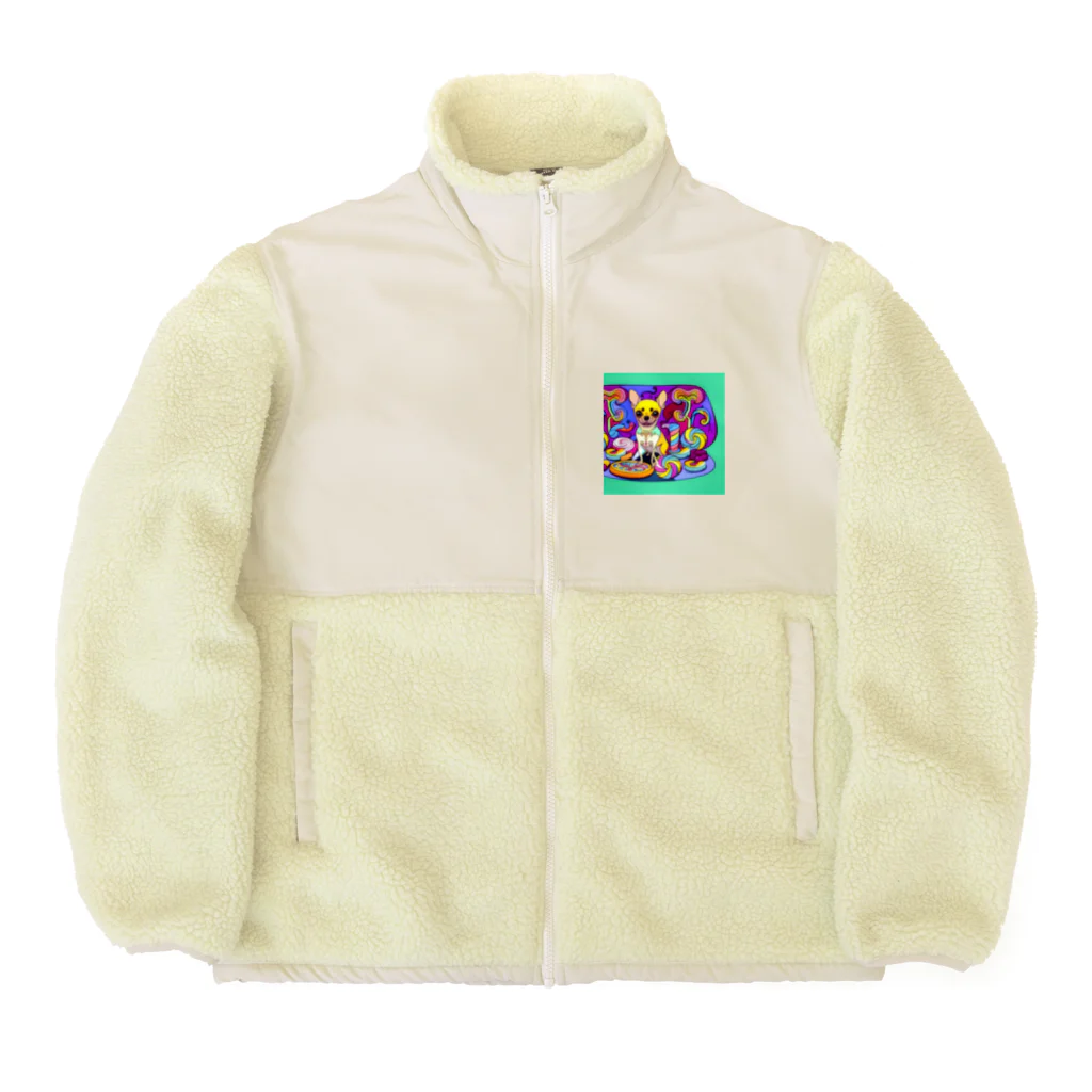 チワワ愛好家ショップのクッキー王国の謎☆チワワの異次元冒険 Boa Fleece Jacket