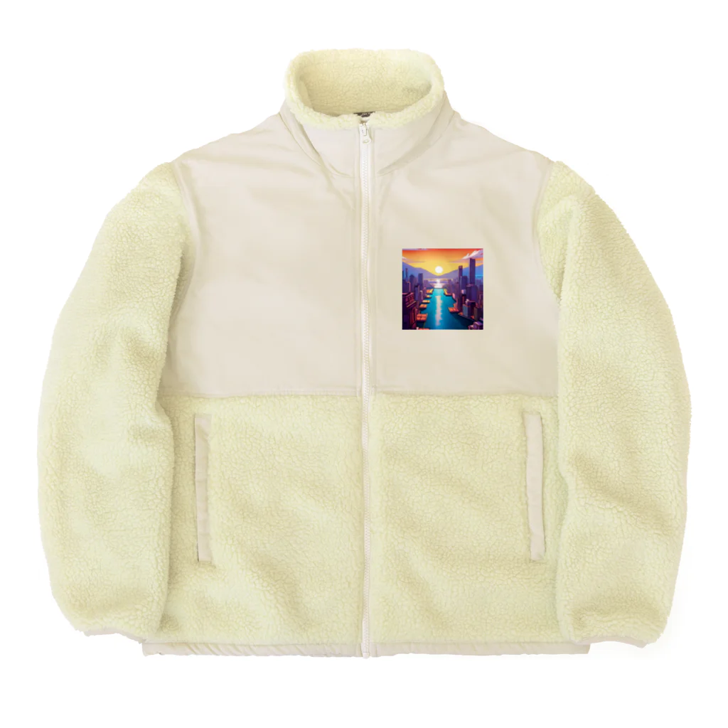 pixel-martの夕日 Boa Fleece Jacket