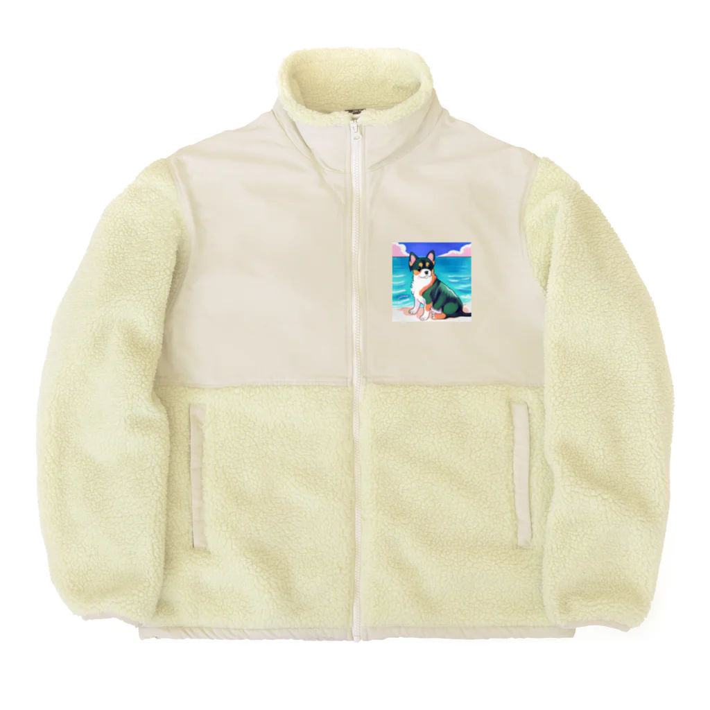 幸せのおすそわけの愛する犬シリーズ2 Boa Fleece Jacket