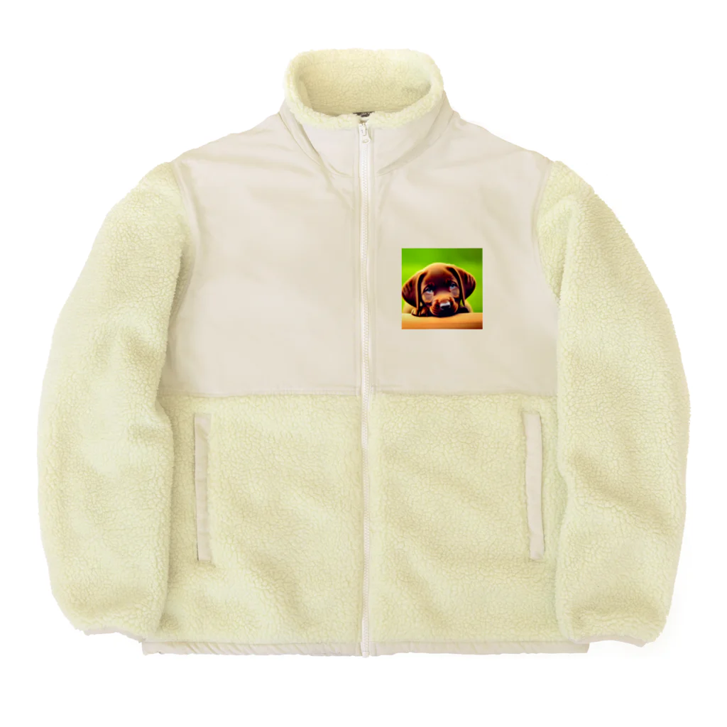 1103hiroのチョコラブ君 Boa Fleece Jacket