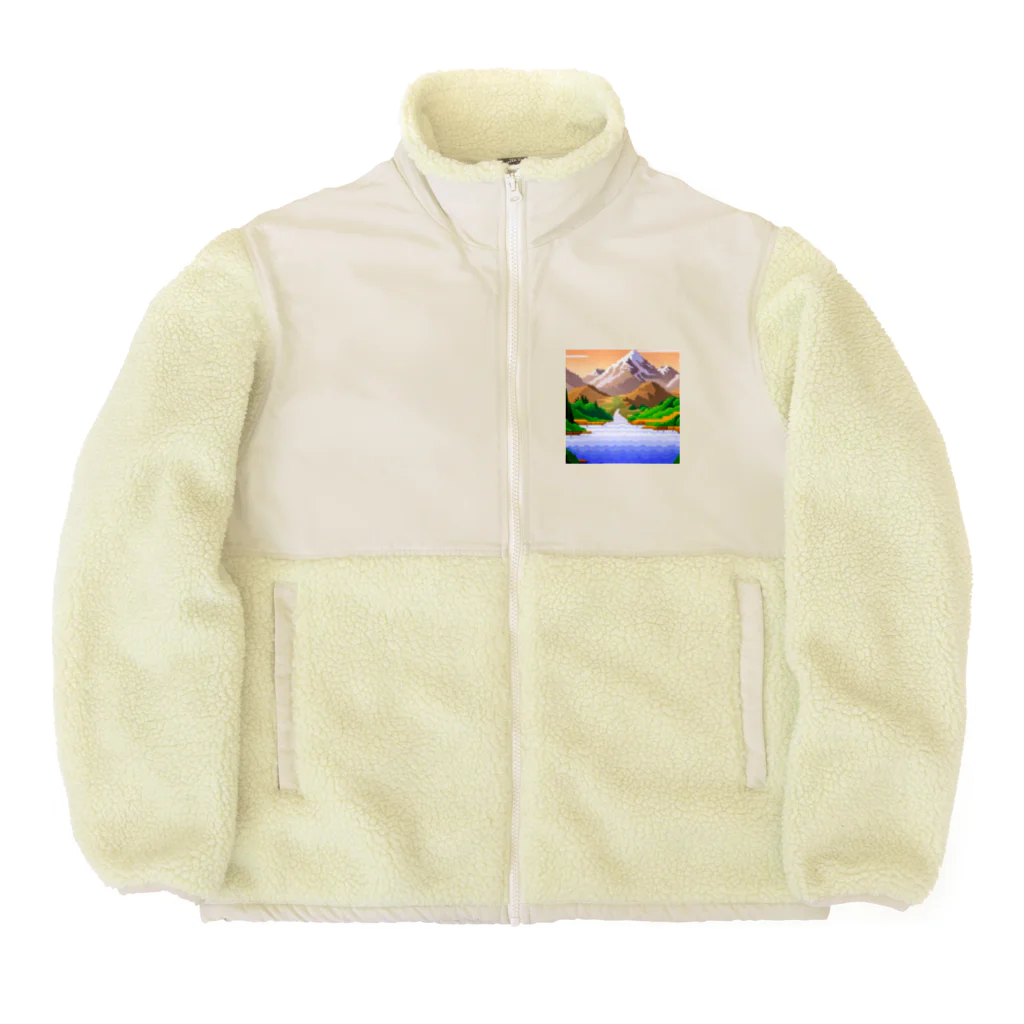 ろよずやのピクセルアート Boa Fleece Jacket