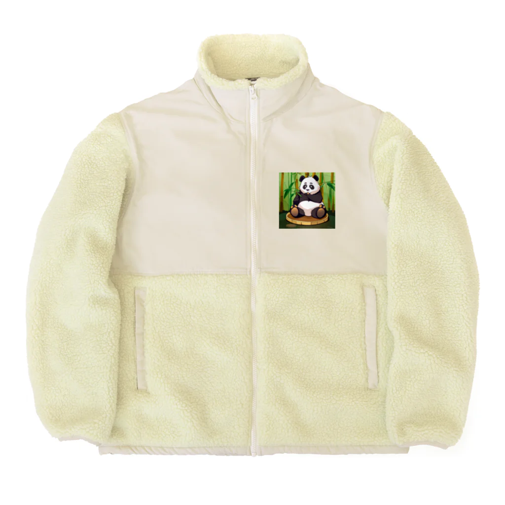 まな九郎ショップのパンダきゅん Boa Fleece Jacket