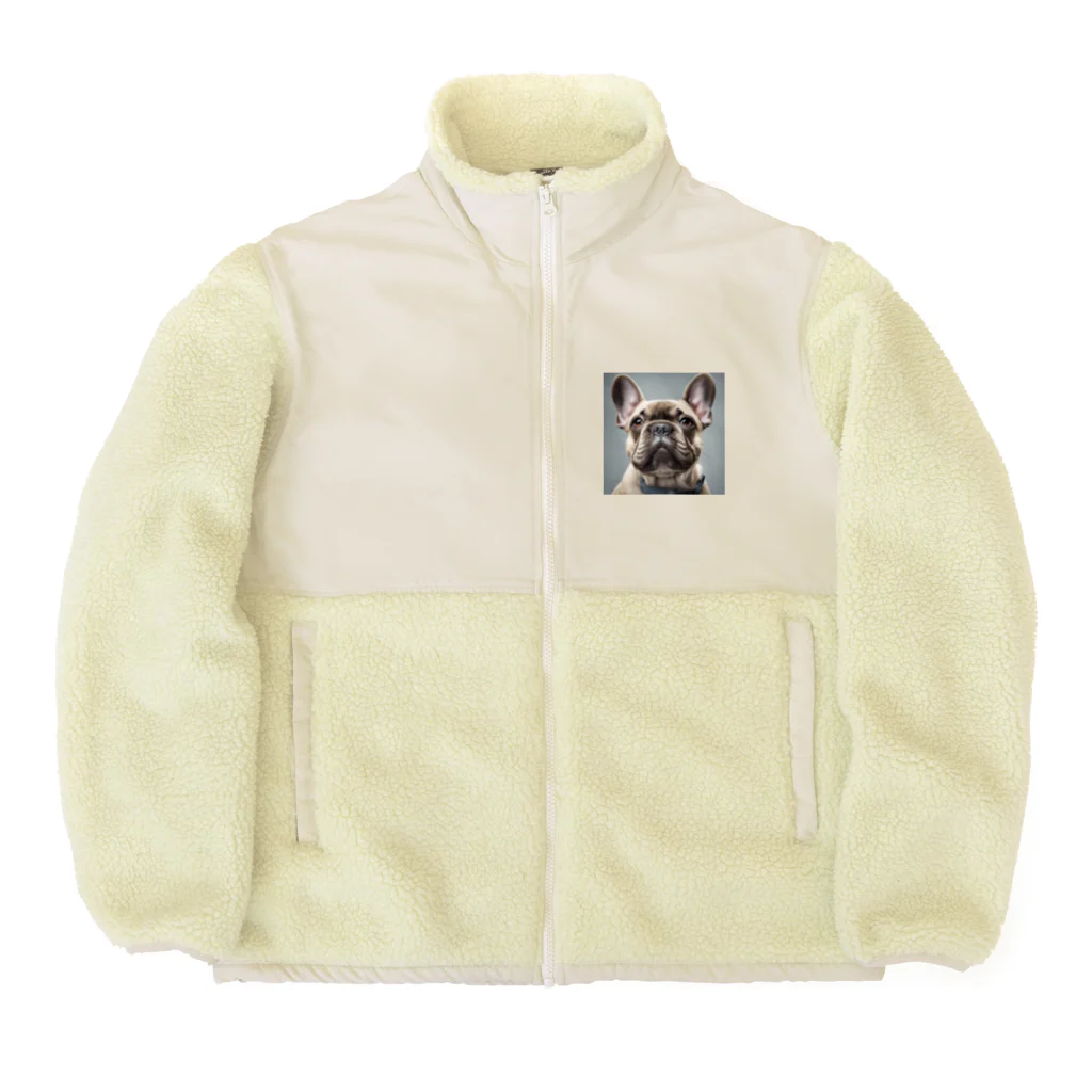 smile_happyのfrench bulldog Boa Fleece Jacket