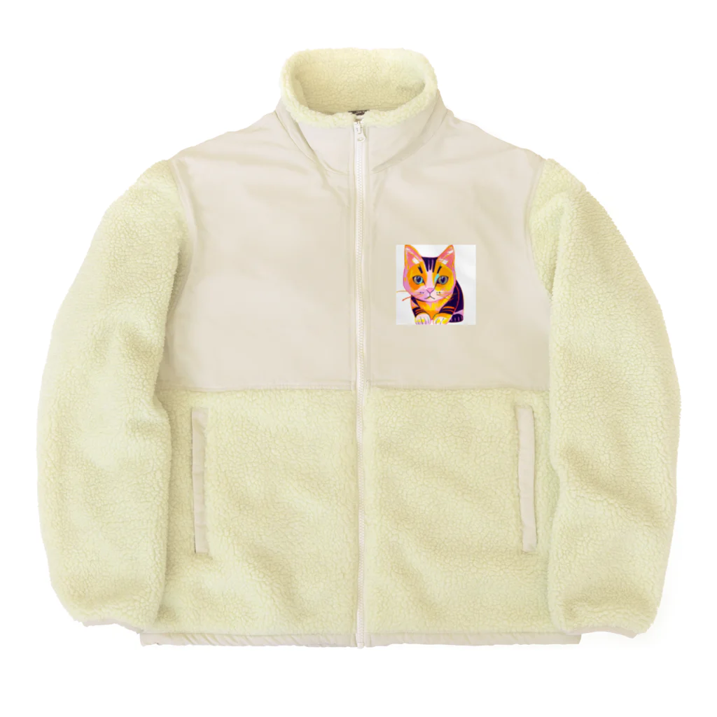 シンビジウムの可愛い猫　シリーズ1 Boa Fleece Jacket
