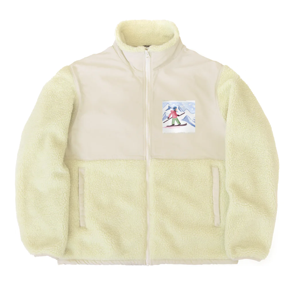 とみのスキーがすき Boa Fleece Jacket