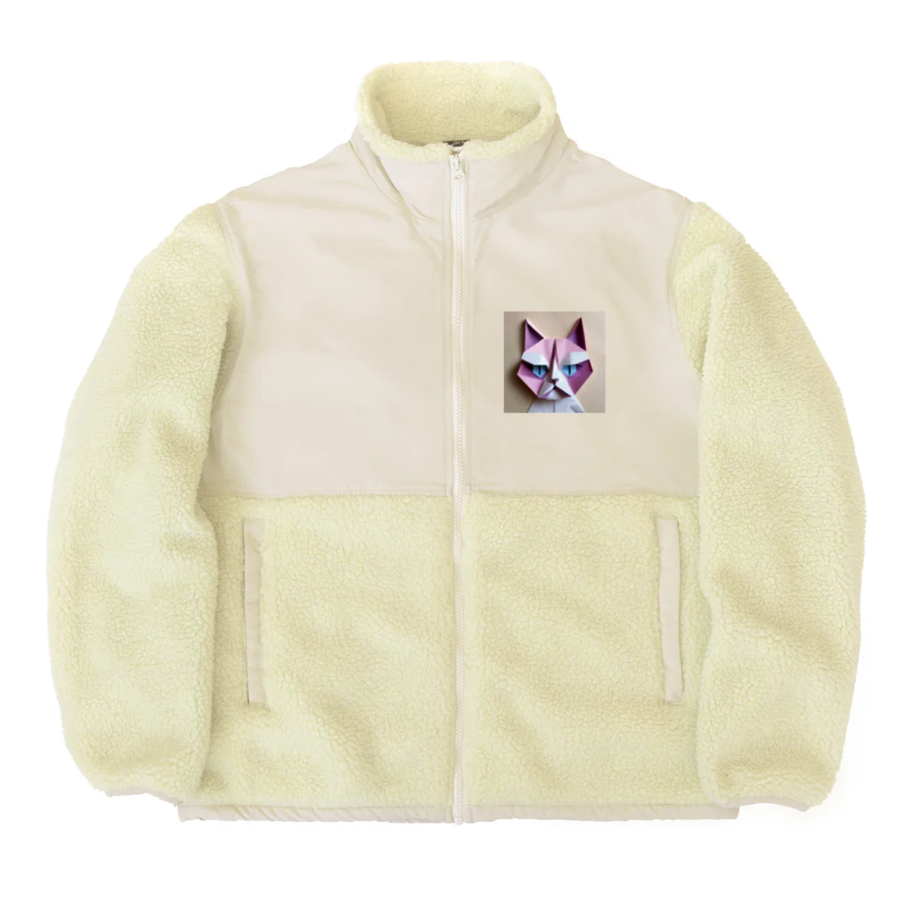 Kitabaの折り紙アニマル・ワシ猫ですねん！ Boa Fleece Jacket