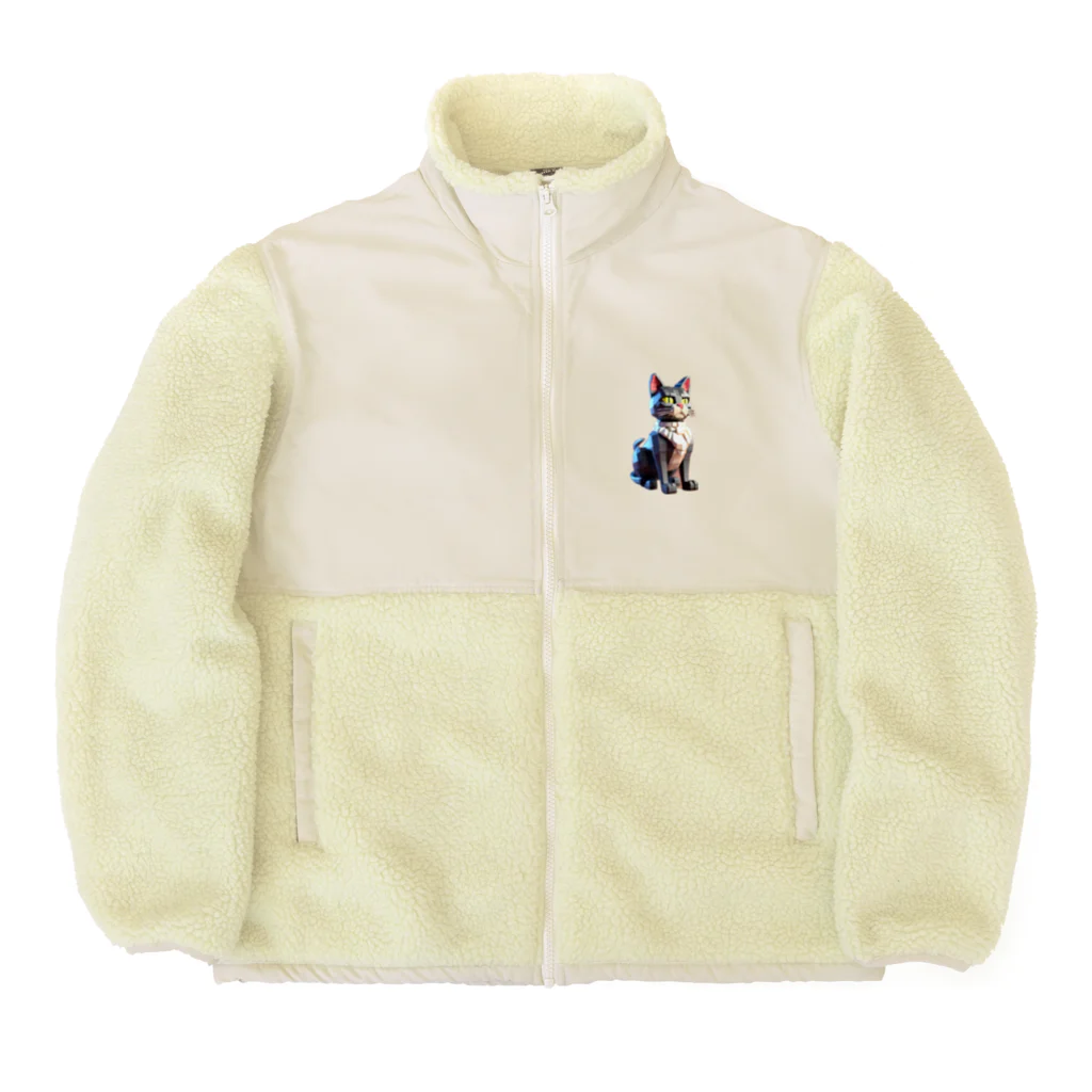 どどめの3D猫 Boa Fleece Jacket