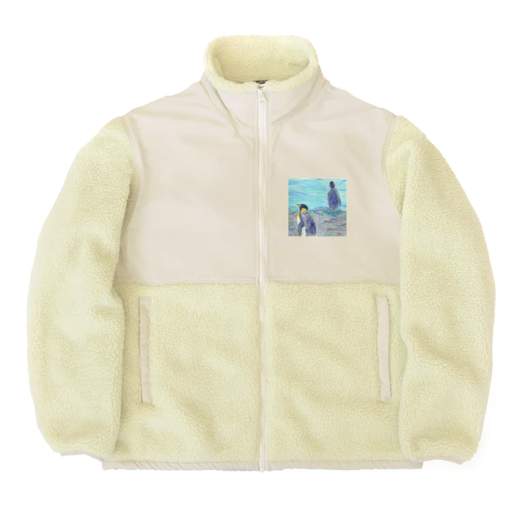 つぎのラピス島ペンギン Boa Fleece Jacket