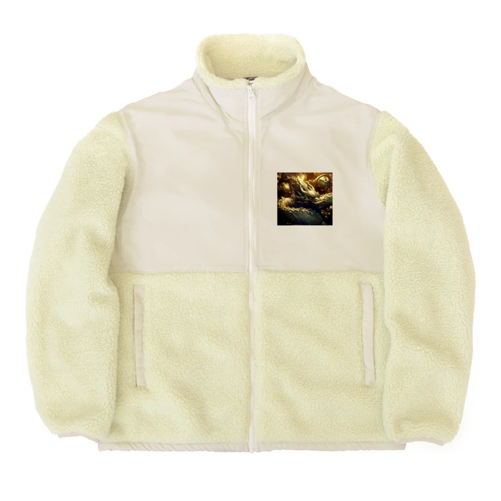 終わらない夢🌈の黄金の龍✨ Boa Fleece Jacket