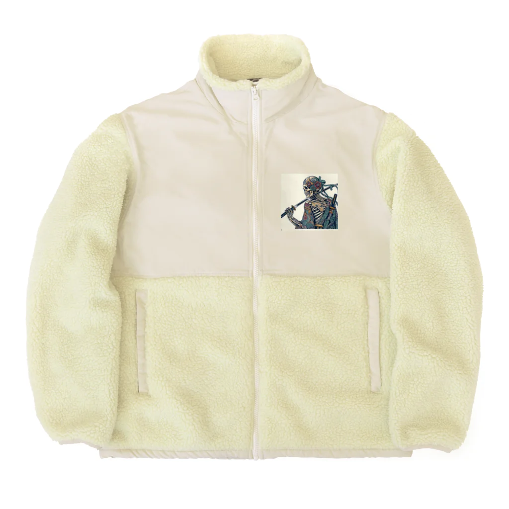 yukikinoの侍ドクロ Boa Fleece Jacket