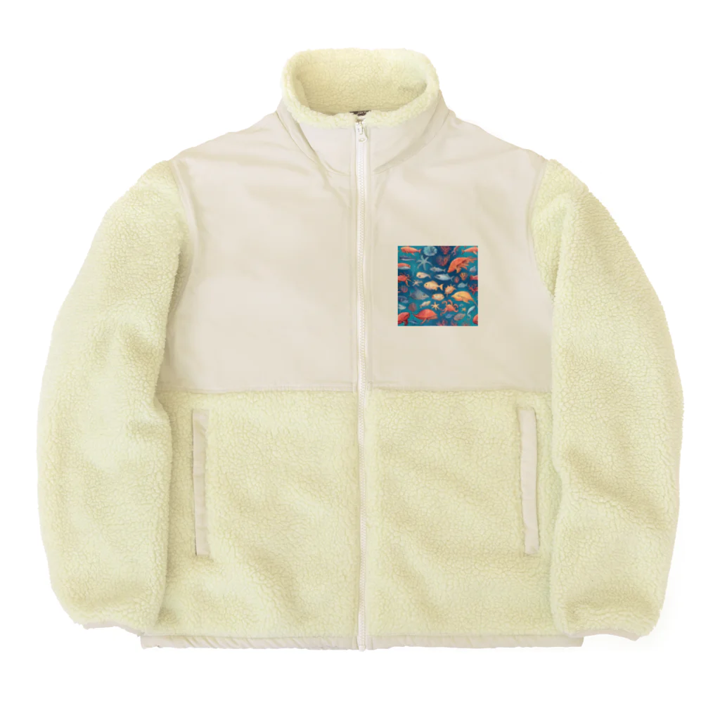 tmdayoの海洋生物 Boa Fleece Jacket