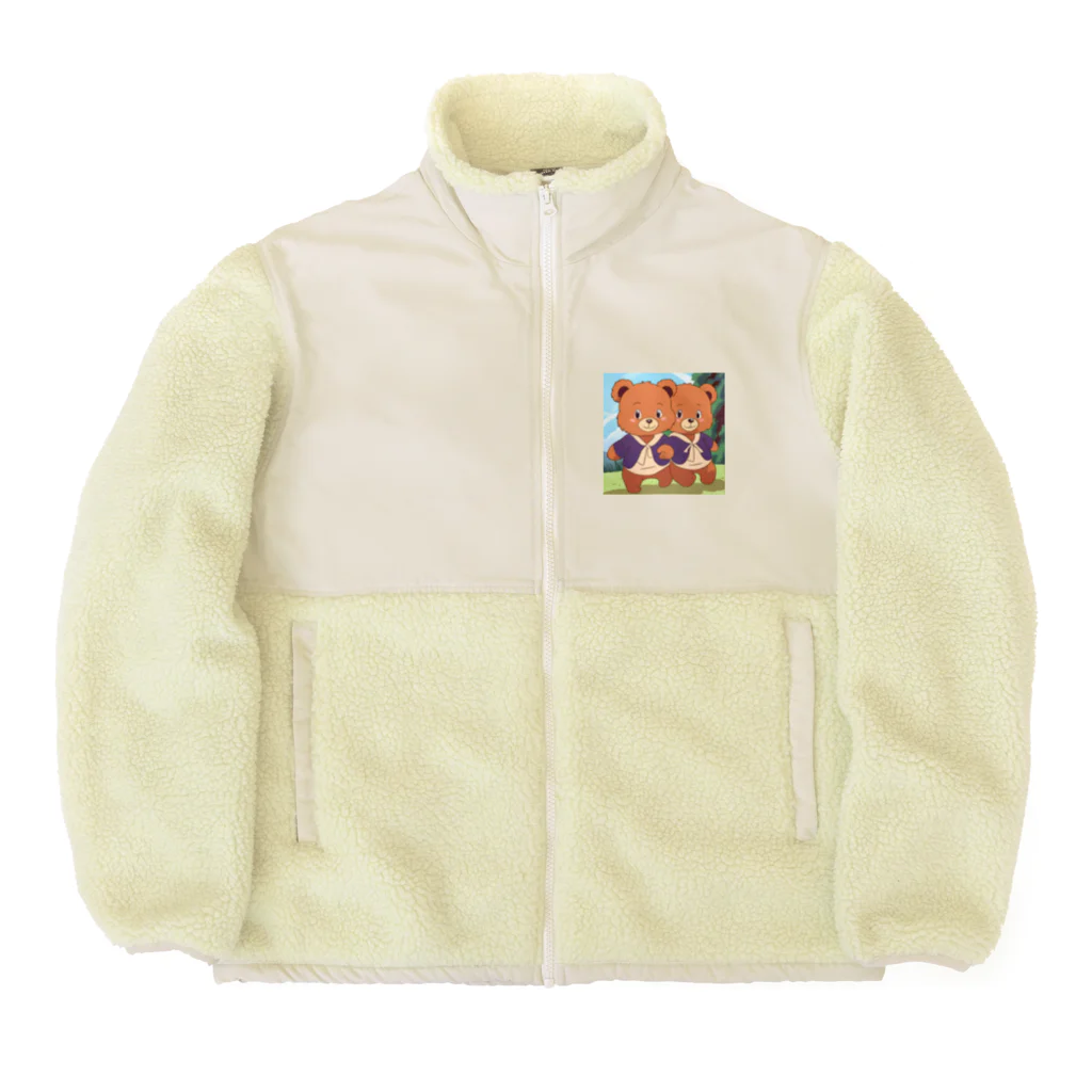 ぱぱおんSHOPの仲良し兄弟テディとベア Boa Fleece Jacket